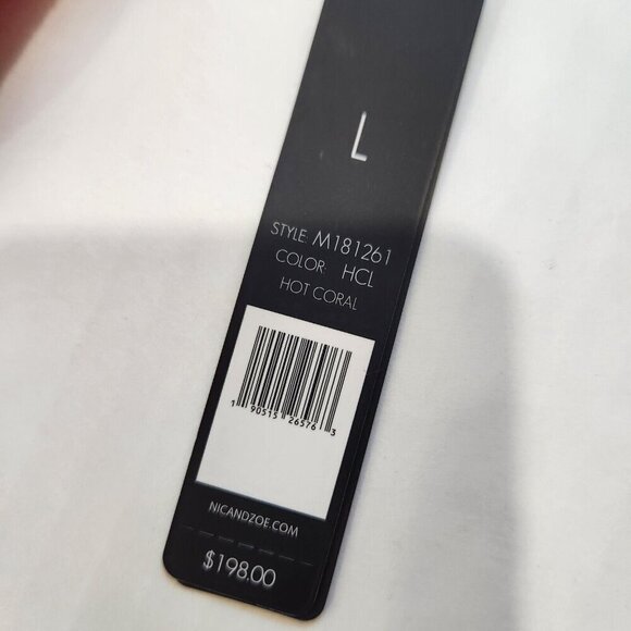 Nic+Zoe NWT Twirl Dress L Hot Coral Fit & Flare Sleeveless Stretch Knit Colorful - Picture 5 of 9